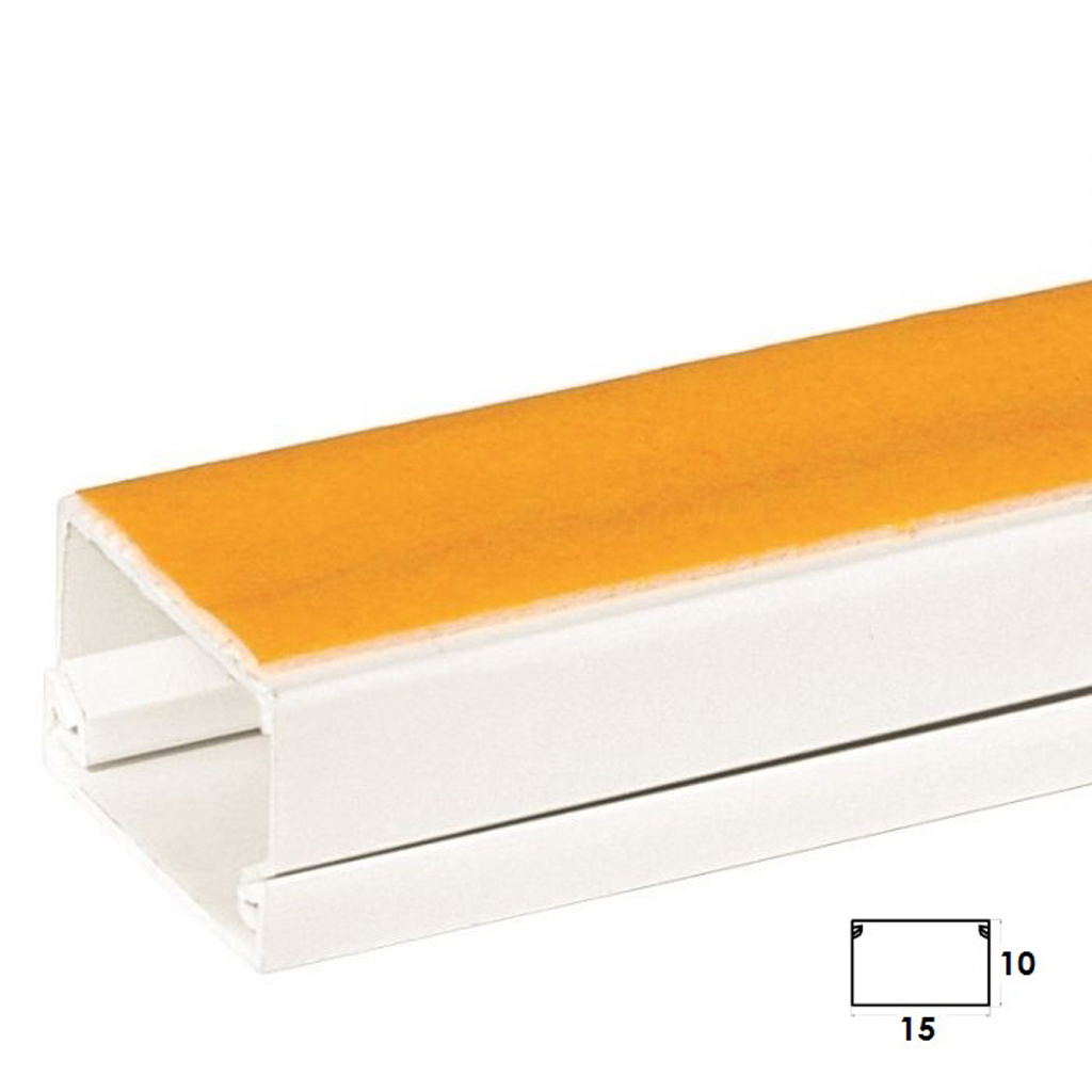 15 x 10 Self Adhesive Cable Trunking - EVL.1510-1