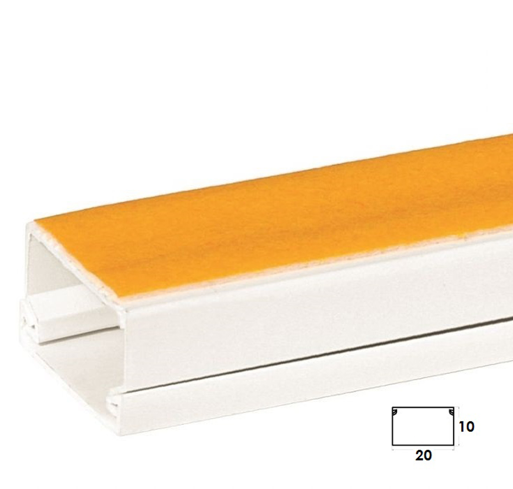 20 x 10 Self Adhesive Cable Trunking - EVL.2010-1