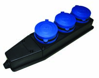 1/16A. Monophase Rubber 3-Outlet Power Strip  - TNP.293